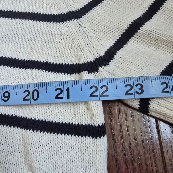 H&M Breton Stripe Short Sleeve Cropped Boxy Sweater - XL - Picture 5 of 9